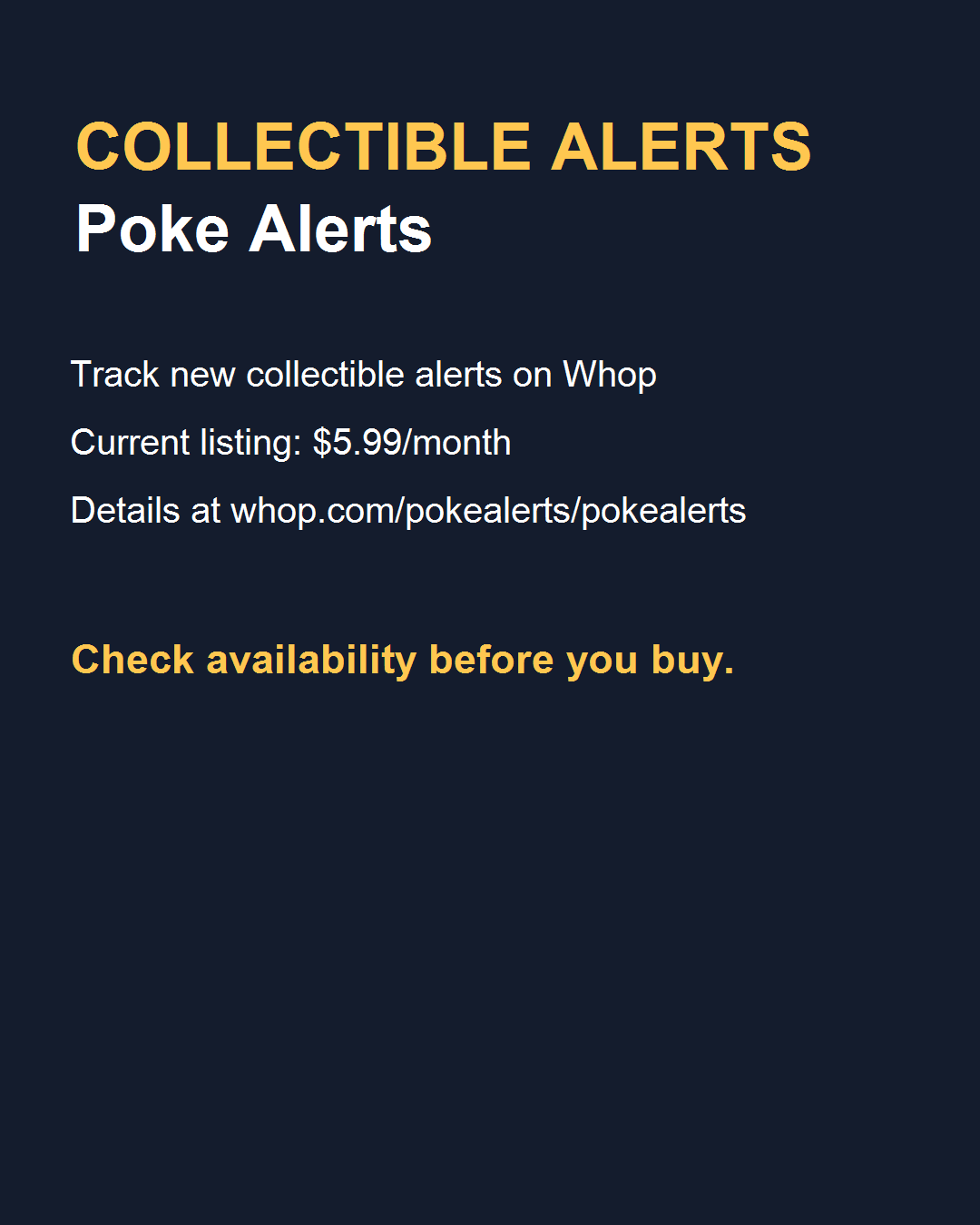 Poke Alerts collectible alerts